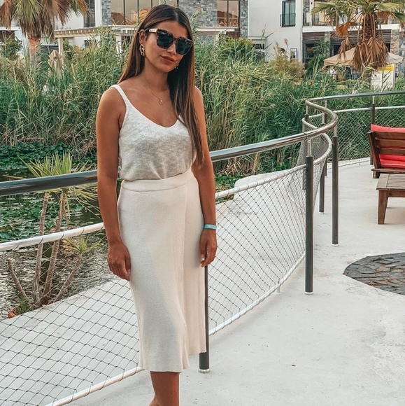 MANGO Layered look satin midi skirt - Picture 3 of 8